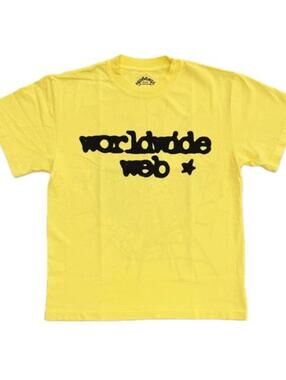 Sp5der Worldwide Web Yellow T-Shirt - Medium